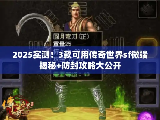 2025实测！3款可用传奇世界sf微端揭秘+防封攻略大公开