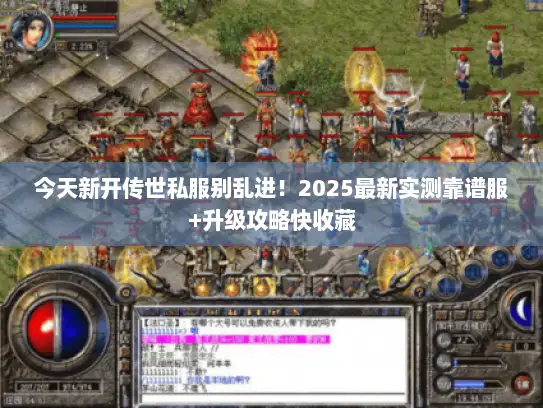 今天新开传世私服别乱进！2025最新实测靠谱服+升级攻略快收藏