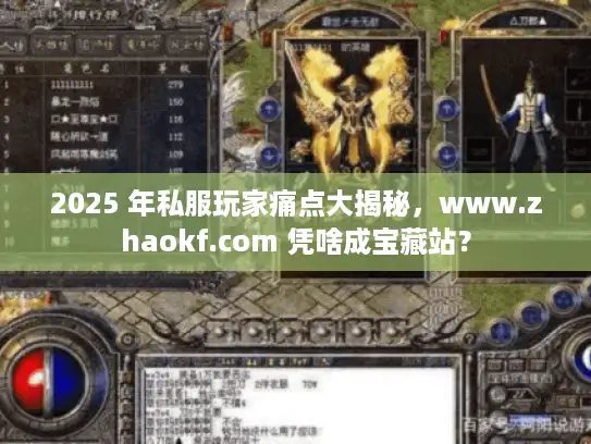 2025 年私服玩家痛点大揭秘，www.zhaokf.com 凭啥成宝藏站？