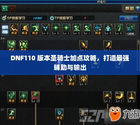 DNF110 版本圣骑士加点攻略，打造最强辅助与输出
