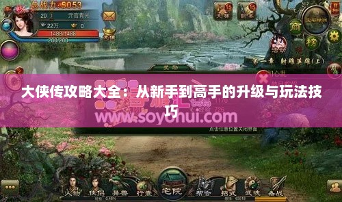 大侠传攻略大全:从新手到高手的升级与玩法技巧 大侠传攻略大全:从新手到高手的升级与玩法技巧