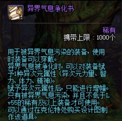 DNF异界净化书，开启异界装备新征程