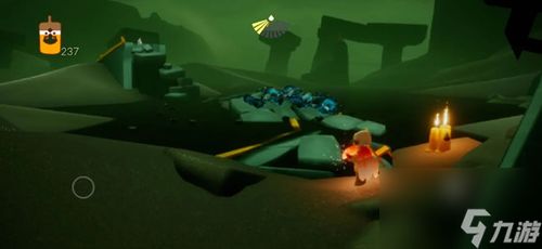 在边陲荒漠的神庙冥想