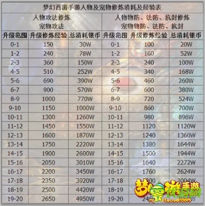 梦幻西游宝宝修炼花费表计算器,到底要花多少