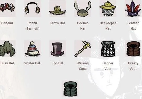 《饥荒》联机版服饰盘点：全面解析服装饰品图鉴攻略