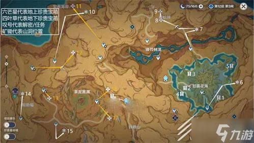 《原神》3.0璃月新宝藏地图攻略：揭秘隐藏宝箱位置技巧