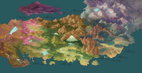 探秘地图，奇幻世界的绮丽画卷