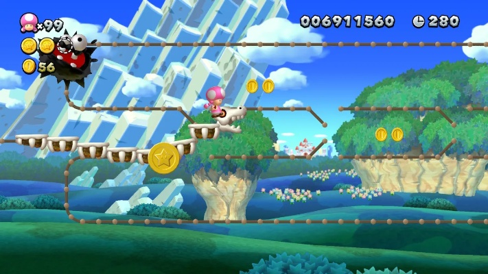 《新超级马力欧U豪华版》1-4关卡星币攻略：高效收集技巧揭秘