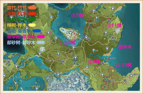 原神砍树路线全攻略，高效伐木指南