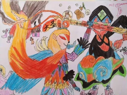 9岁神童画作惊艳，超越同龄悟空形象再现传奇