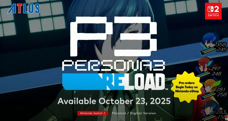 《女神异闻录3：Reload》NS2版帧率升级，首度折扣来袭，体验全新视觉盛宴