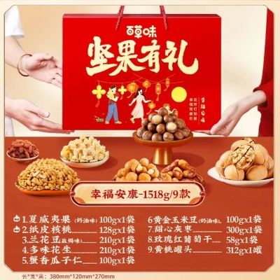 958克礼盒仅含33克坚果，客服承诺优化反馈中