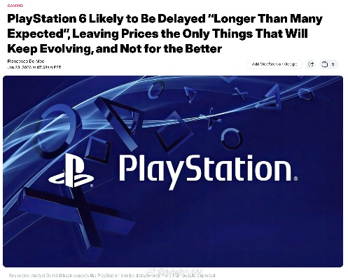 一网打尽！PS6最新最详尽爆料，还有游戏相关信息全揭秘